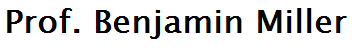 פרופ' בנימין מילר